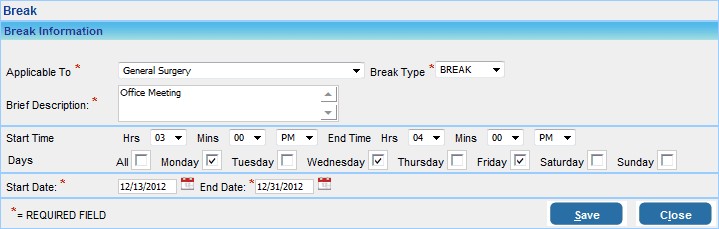 Break